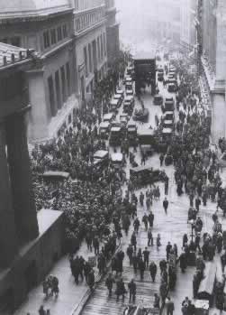 Multitud en la Bolsa de Nueva York